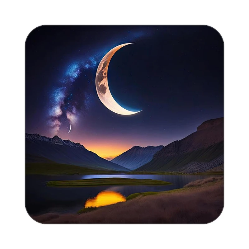 زیر لیوانی کاکتی طرح ماه و ستاره مدل mp53138