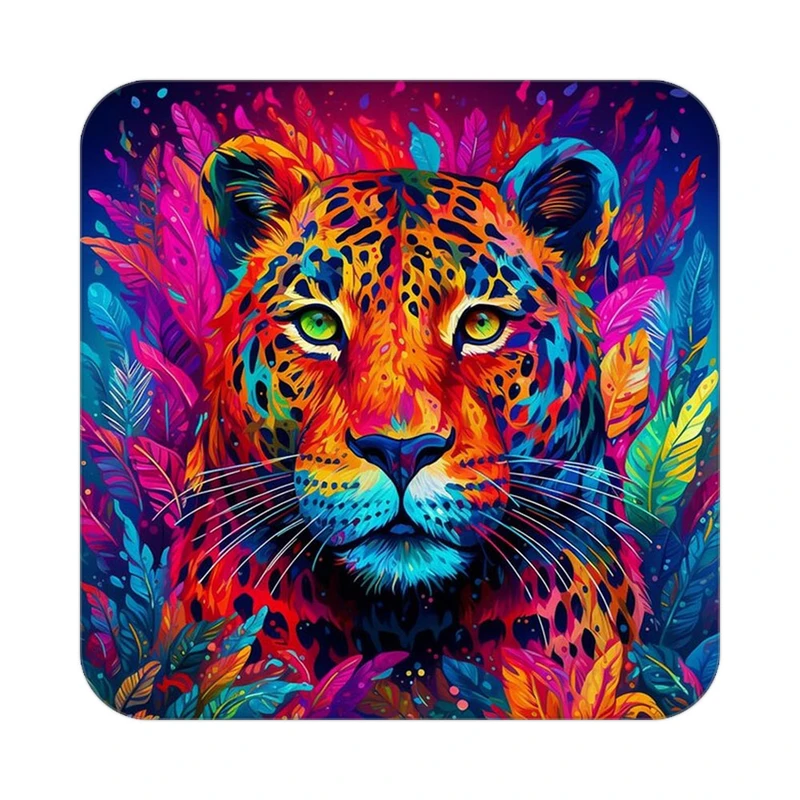 زیر لیوانی کاکتی طرح حیوانات رنگی مدل mp25965