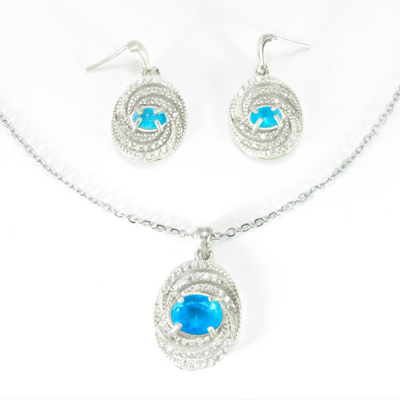 نیم ست نقره زنانه کد AV145