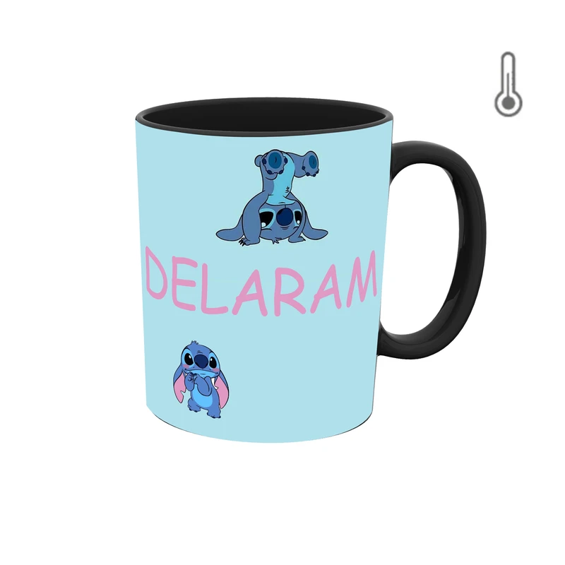 ماگ حرارتی طرح اسم دلارام مدل استیچ