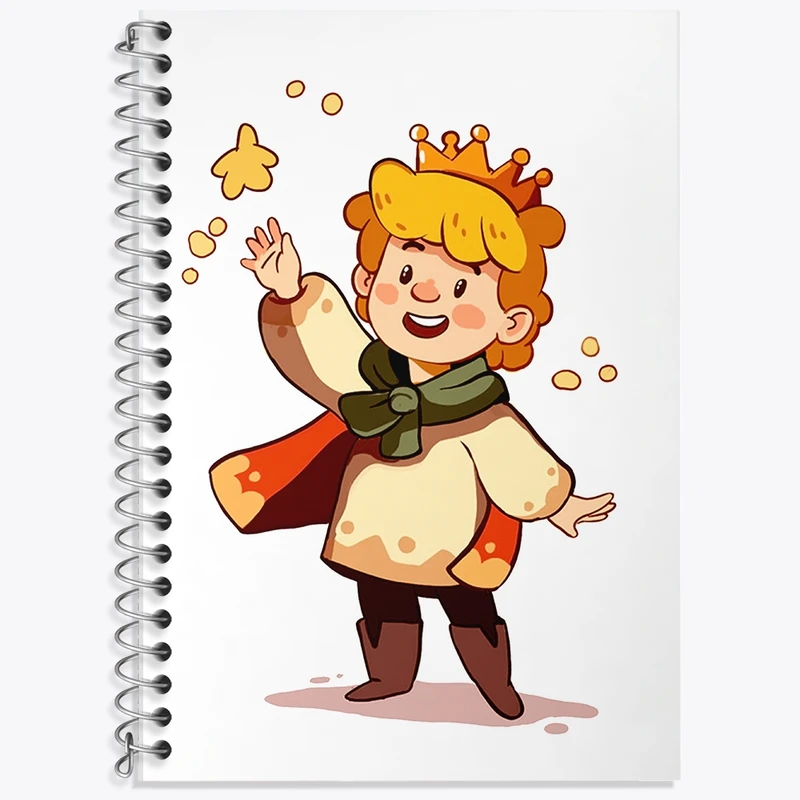 دفتر زبان 50 برگ خندالو مدل سه خط طرح شازده کوچولو کد F845