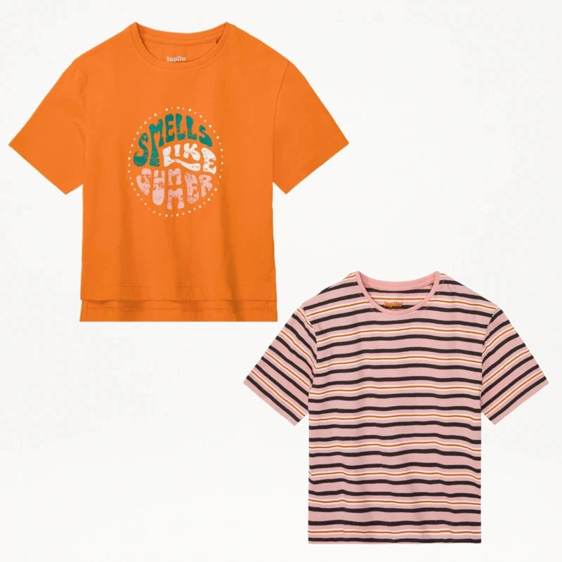 تی شرت آستین کوتاه دخترانه لوپیلو مدل تابستان