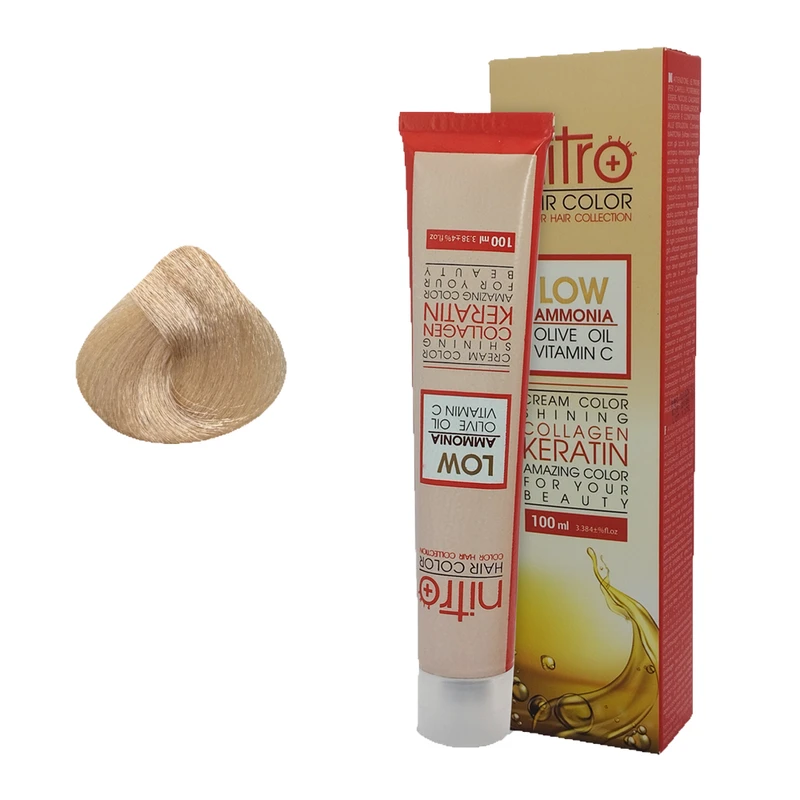 رنگ مو نیترو پلاس شماره 10.5 حجم 100 میلی‌لیتر رنگ بلوند طلایی خیلی خیلی روشن 