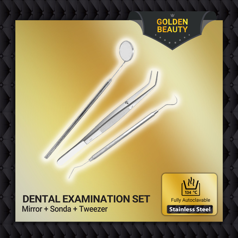 ست معاینه دندانپزشکی گلدن بیوتی مدل X3 بسته 3 عددی