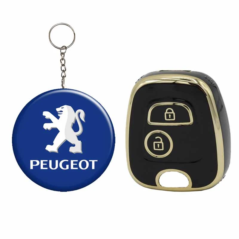 کاور ریموت و سوئیچ خودرو قطعه سازان کبیر مدل COV-207BLU-3010184 مناسب برای پژو 207 به همراه جاسوئیچی