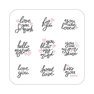 زیر لیوانی کاکتی طرح عاشقانه مدل mp37893