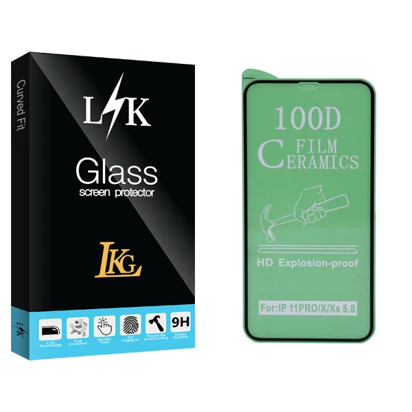 محافظ صفحه نمايش ال کا جی مدل LK Glass مناسب براي گوشي موبايل اپل iphone x/11pro