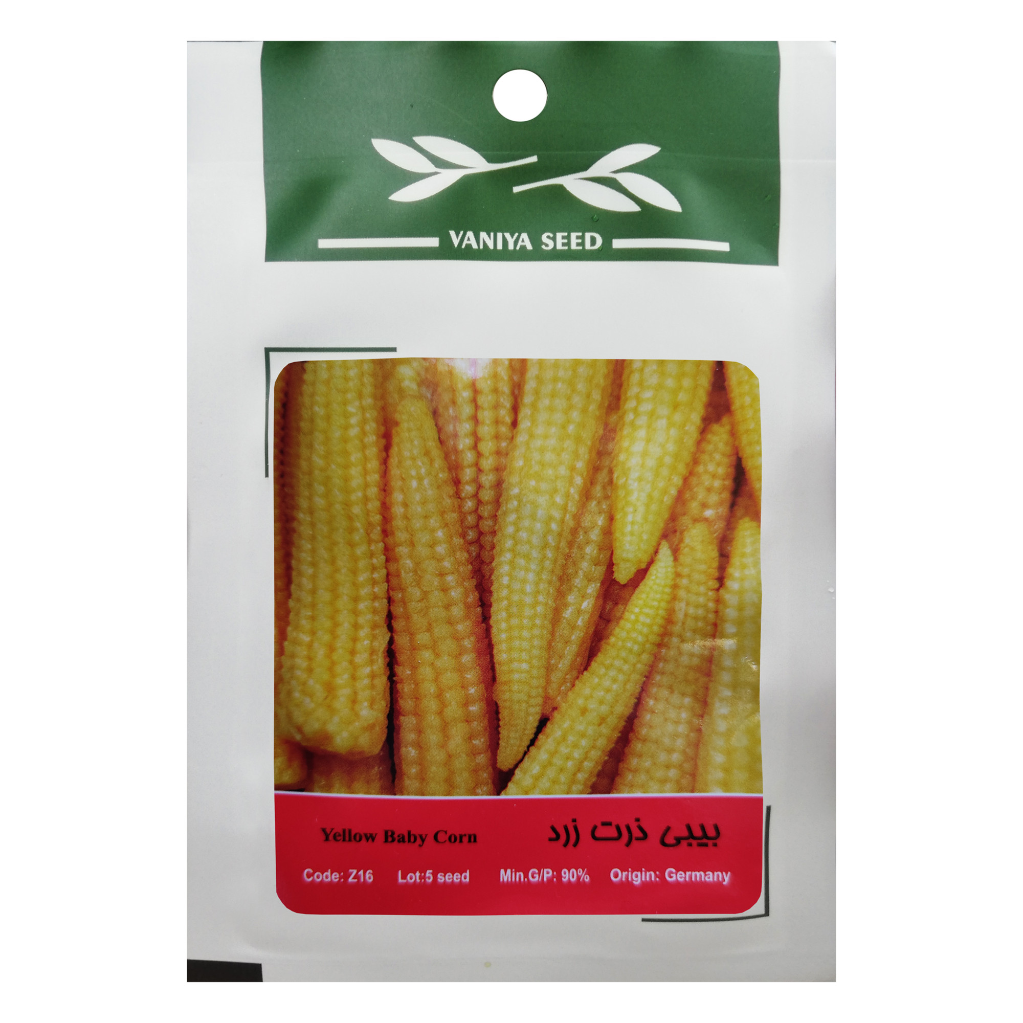 بذر بیبی ذرت زرد وانیا سید مدل Z16
