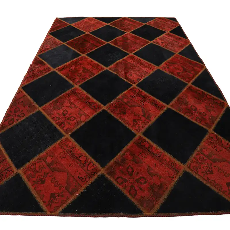 کلاژ فرش دستبافت سه متری طرح چهل تکه کد 4020565