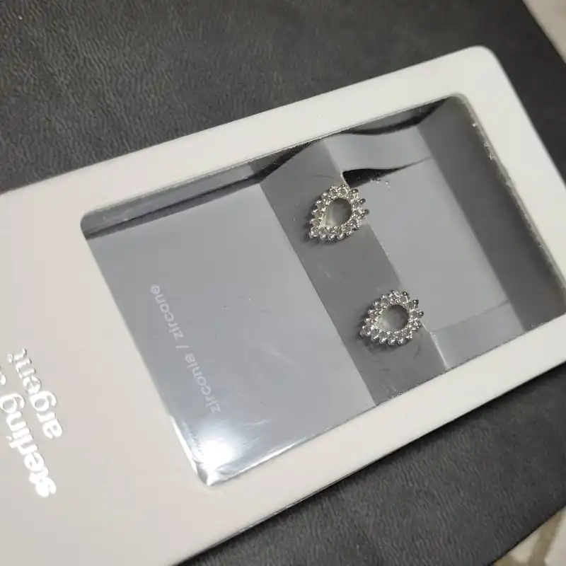 گوشواره نقره زنانه مدل اشک 6398