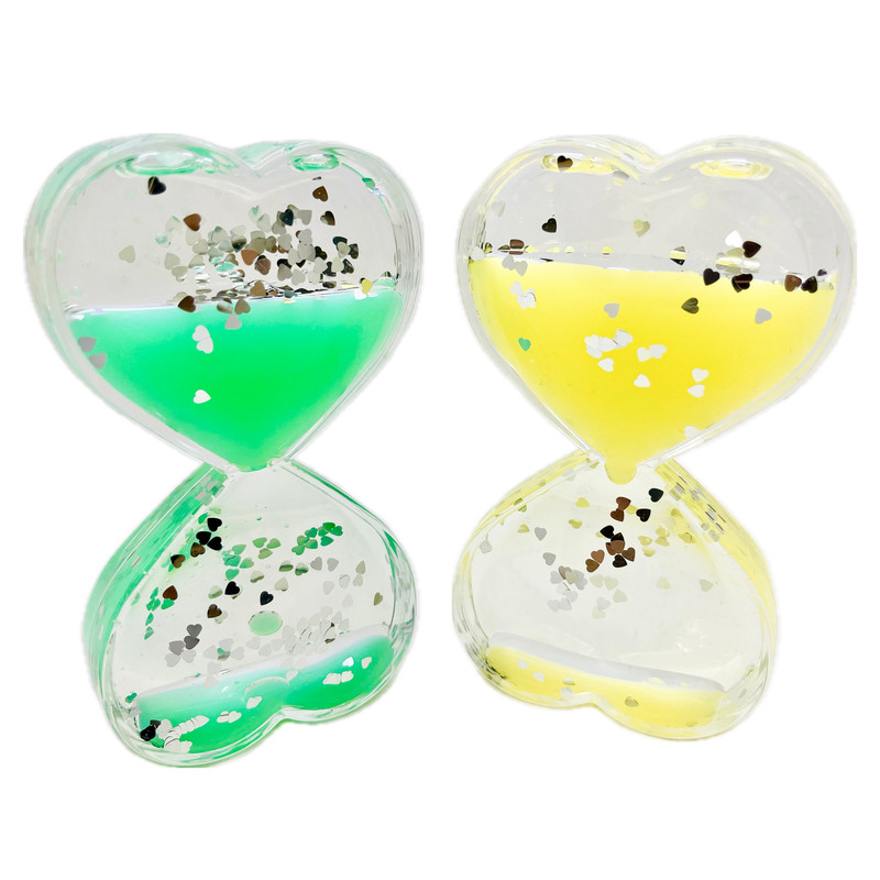 ساعت شنی مدل ژله ای روغنی طرح قلب پاستیلی کد 00377.378