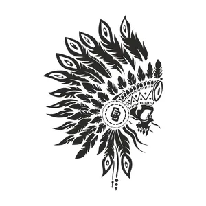 برچسب بدنه خودرو آداک رخ اسکلت سرخ پوست1 کد Redskinskb01