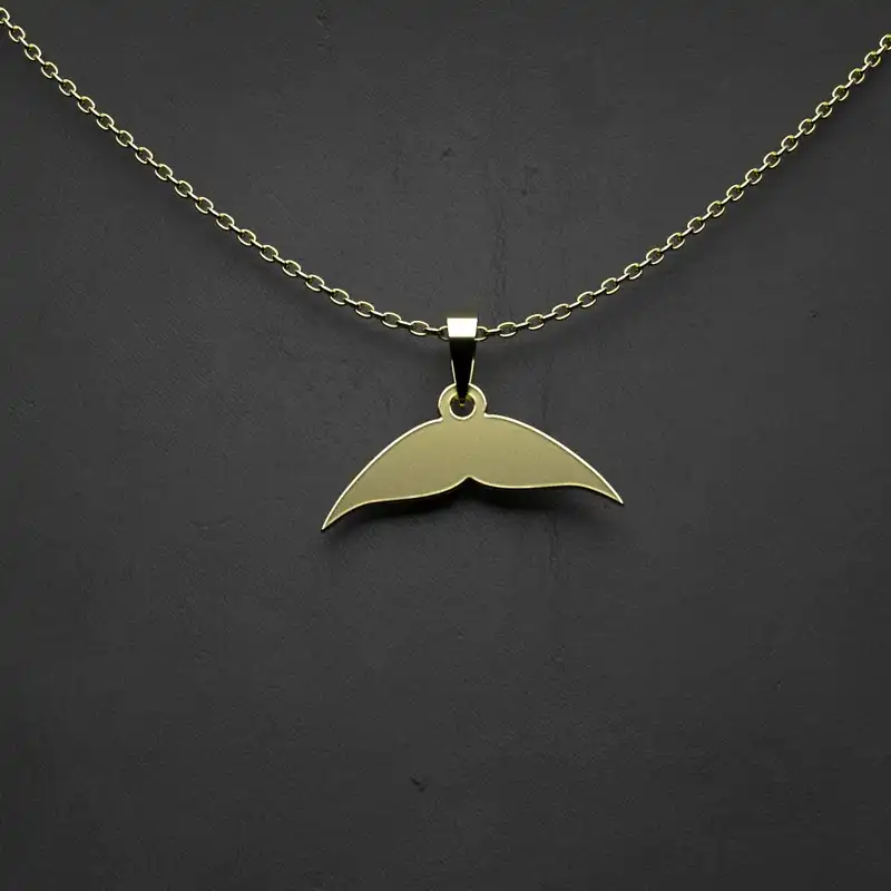 گردنبند طلا 18 عیار زنانه مدوپد مدل سبیل کد Q2-1-1052