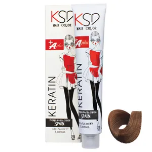 رنگ مو کی اس دی شماره 7.58 حجم 100 میلی لیتر رنگ قهوه ای آلاميد