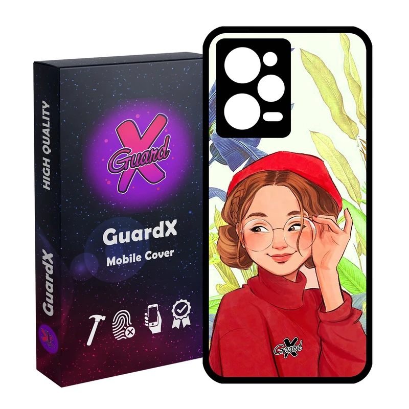 کاور گارد ایکس طرح دختر مدل Glass10328 مناسب برای گوشی موبایل شیائومی Redmi Note 12 Pro 5G/Poco X5 Pro 5G/Note 12 Pro Pro speed