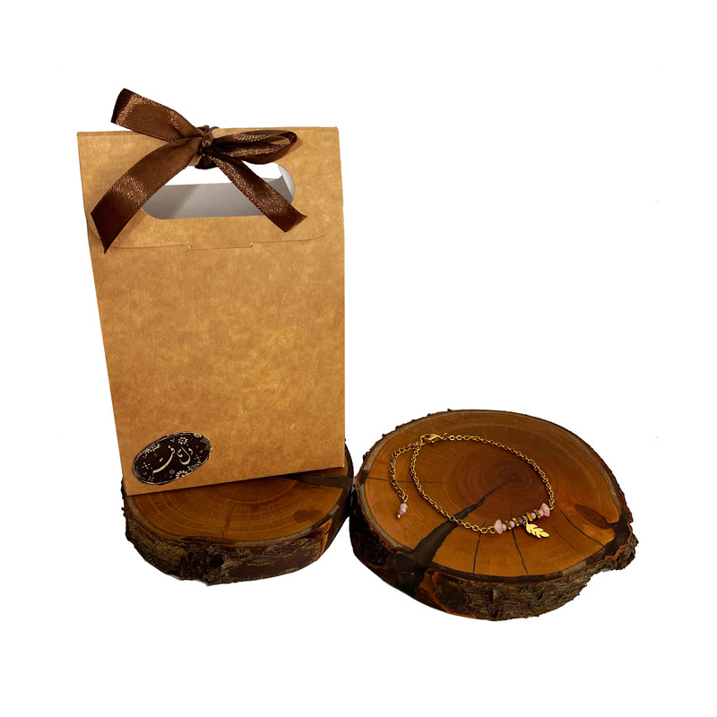 پابند زنانه دل تافته مدل برگی کد Dl_A15