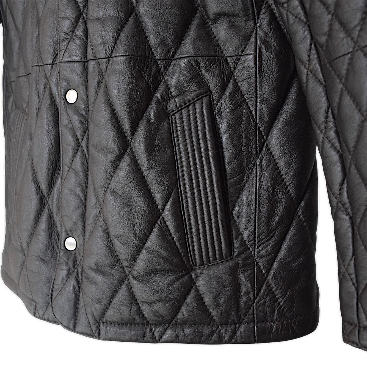 کت چرم مردانه چرمیران مدل شنل دوزی 1006 -  - 5