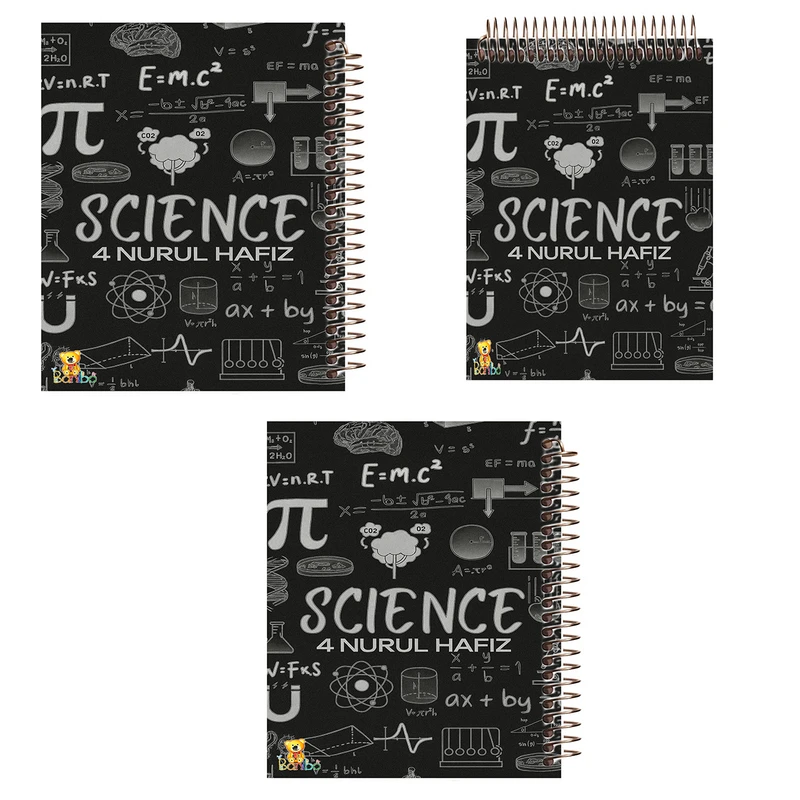 دفتر 100 برگ بانیبو مدل science کد 2752 مجموعه 3 عددی