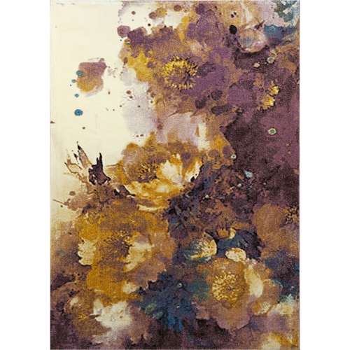 فرش ماشینی 320 شانه ساوین زمینه کرم حاشیه صورتی مدل ویولت