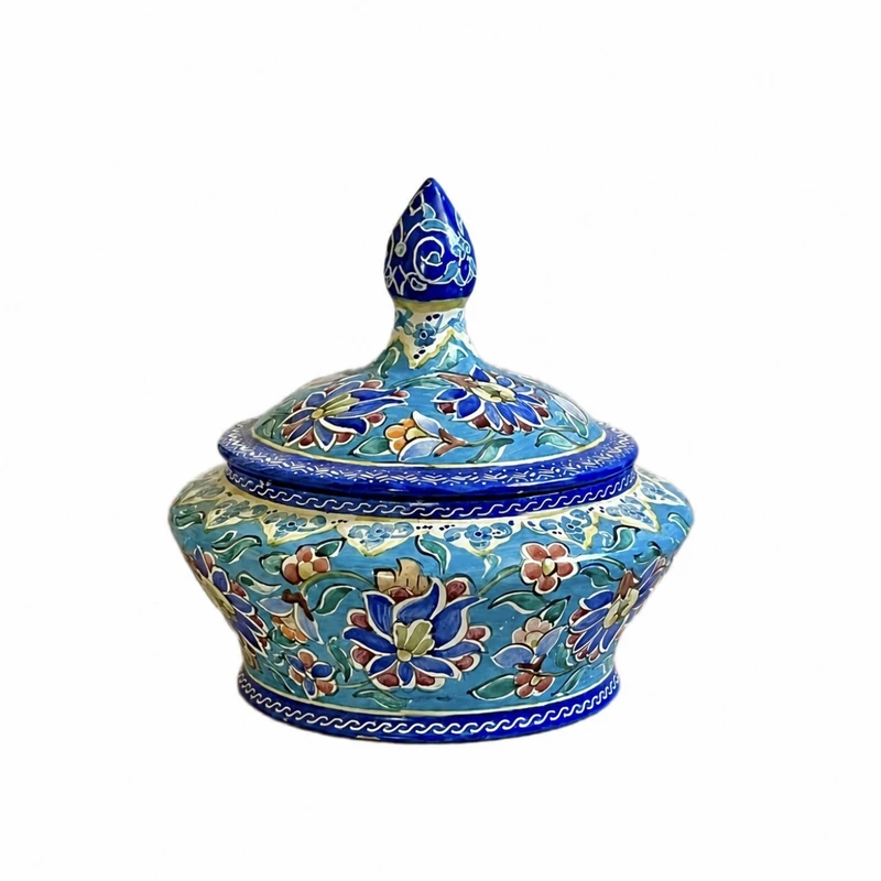 قندان میناکاری مسی مدل ۱۰۷