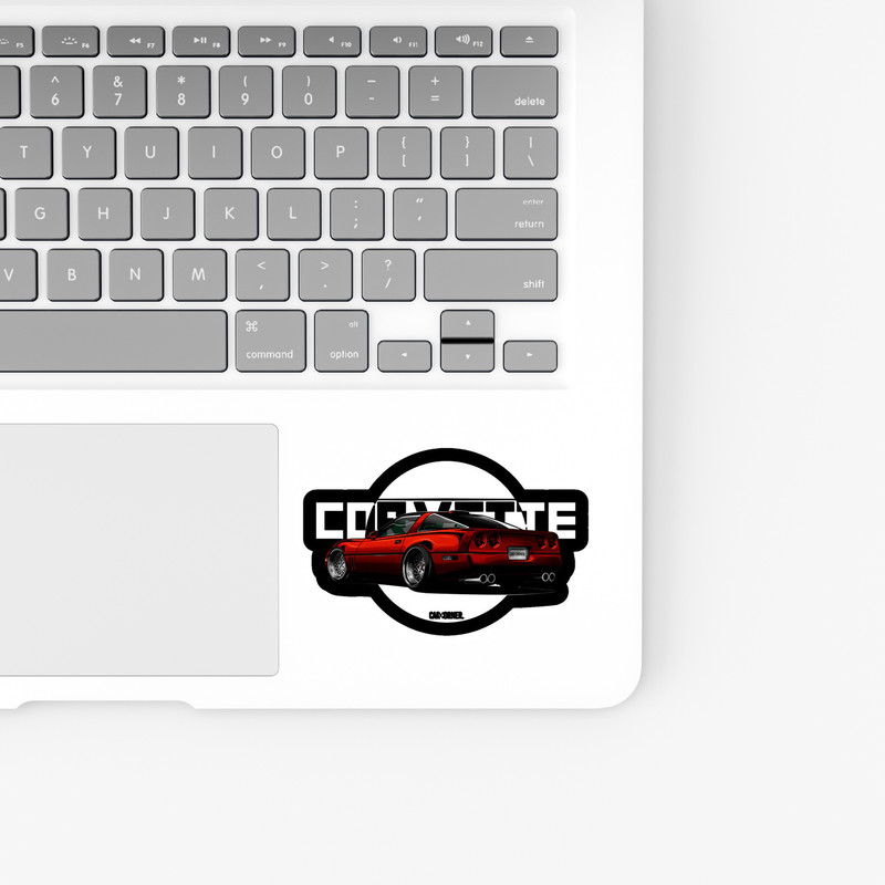استیکر لپ تاپ و موبایل بووم طرح ماشین مدل Chevrolet C4 کد ZX039
