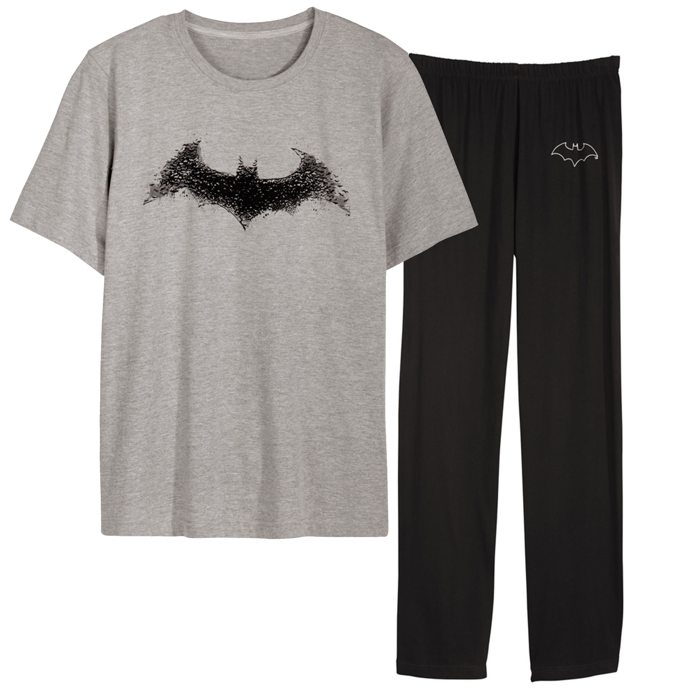 ست تی شرت و شلوار مردانه مدل BATMAN رنگ طوسی