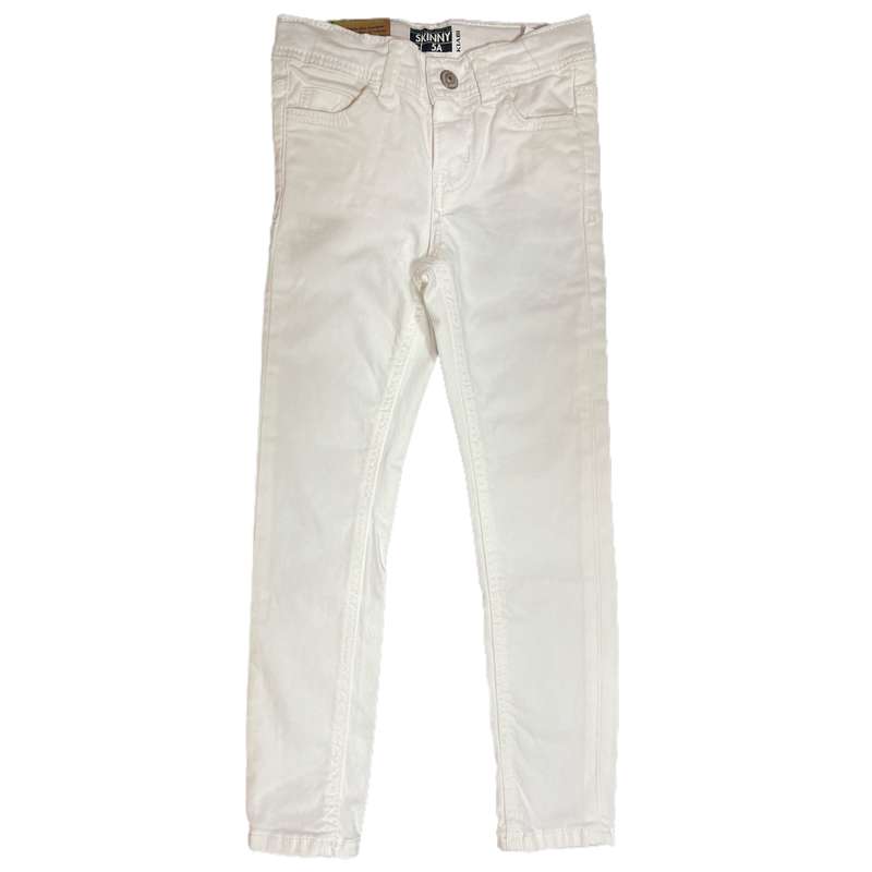 شلوار دخترانه کیابی مدل 85847 کتان رنگ سفید