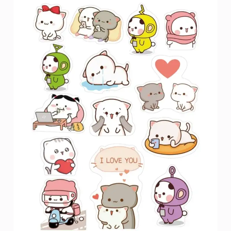 استیکر لپ تاپ طرح خرگوش کد 11 مجموعه 14 عددی