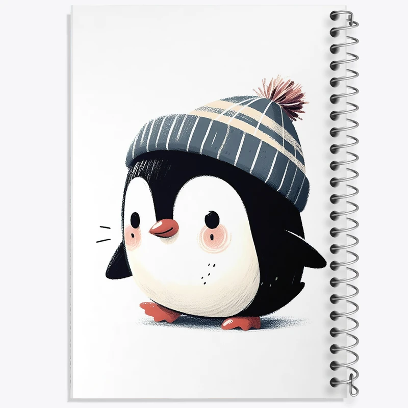 دفتر شطرنجی 50 برگ خندالو طرح پنگوئن کیوت کد N3863