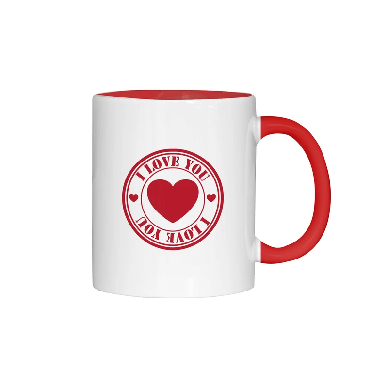 ماگ ژالینو طرح دوستت دارم و قلب کد 001