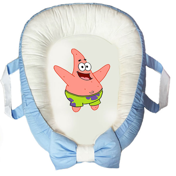 سرویس خواب سه تکه نوزاد ناریکو مدل گارد محافظ دار طرح باب اسفنجی کد 0631