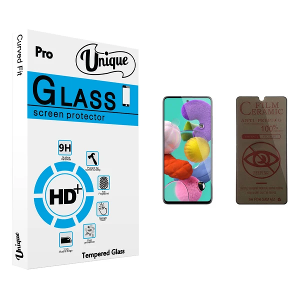 محافظ صفحه نمایش حریم شخصی يونيک مدل +Clear مناسب برای گوشی موبایل سامسونگ Galaxy A51