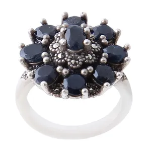  انگشتر نقره زنانه بازرگانی میلادی مدل یاقوت کد AW_470