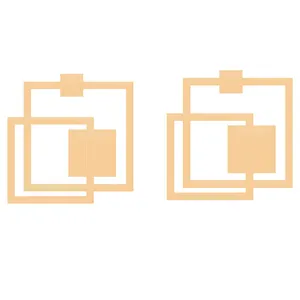 گوشواره طلا 18 عیار زنانه باراد زر مدل هندسی BZ63