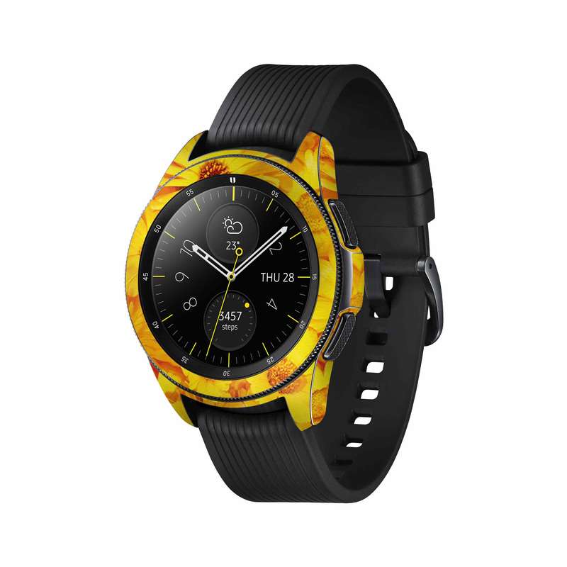 برچسب ماهوت طرح Yellow-Flower مناسب برای ساعت هوشمند سامسونگ Galaxy Watch 42mm