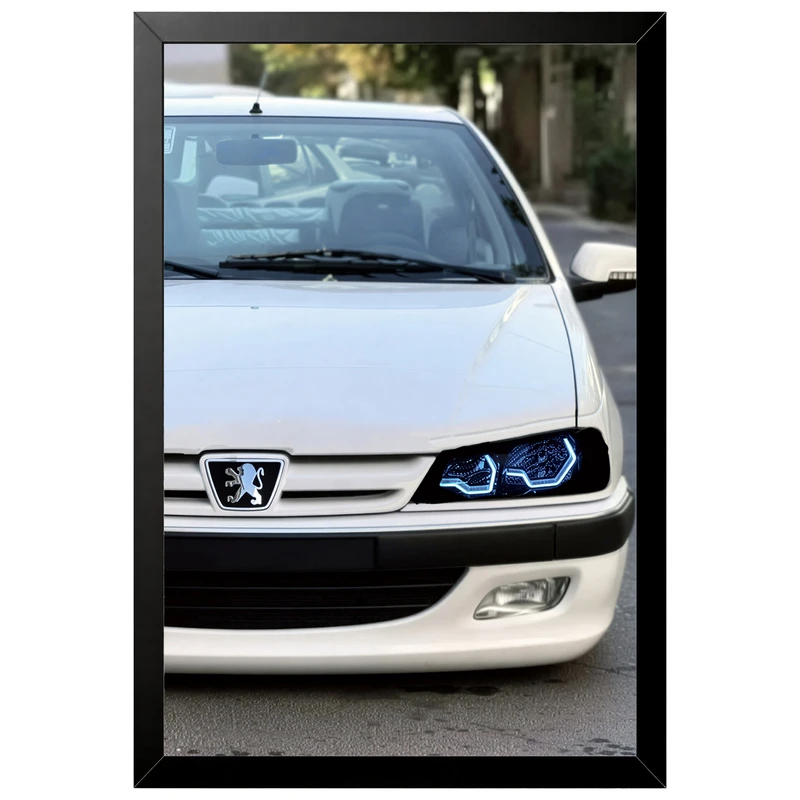 تابلو بکلیت طرح ماشین و خودرو پژو پارس (پرشیا) مدل B-po2167 فریم مشکی