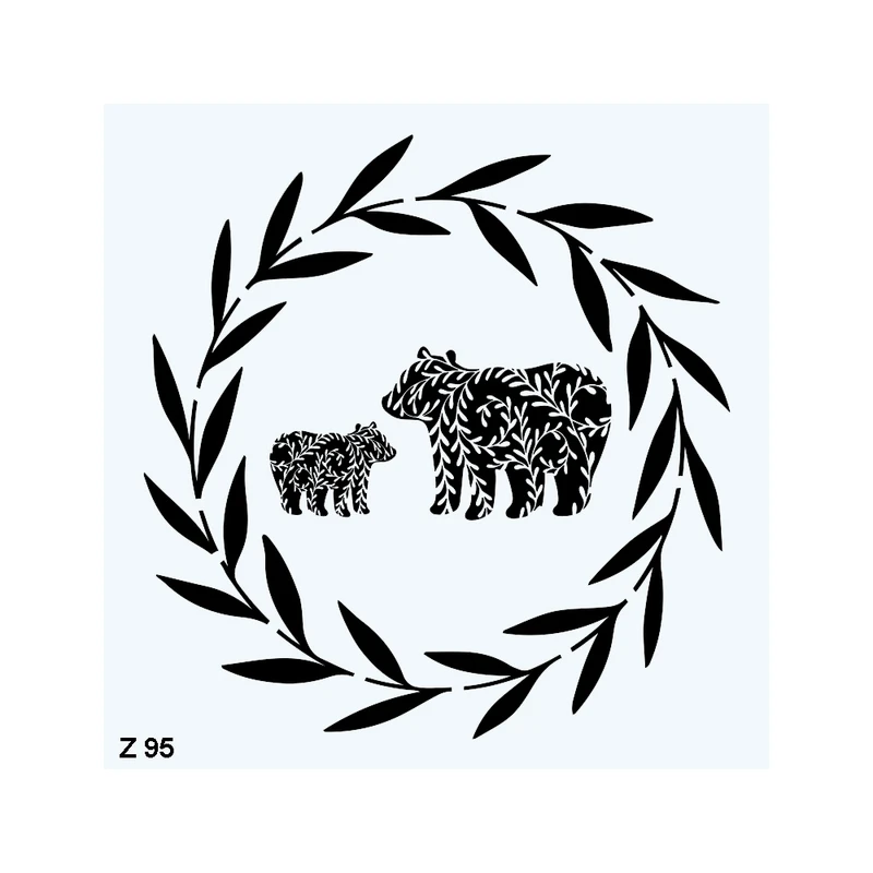 شابلون مدل دیواری طرح هنری کد Z95-20.20