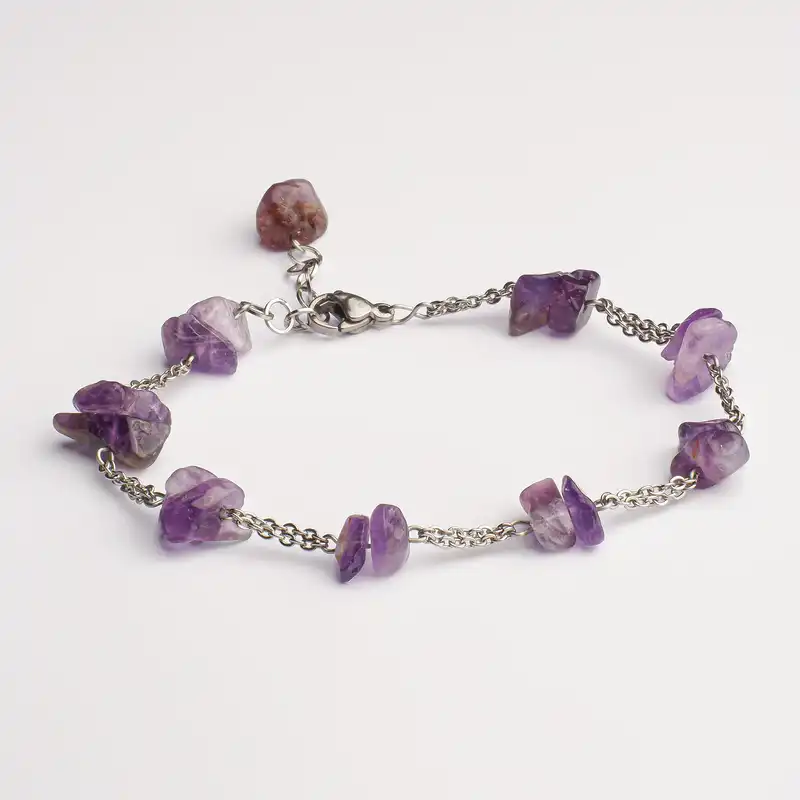 دستبند زنانه مدل آمیتیست کد 070