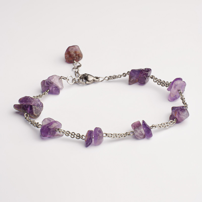 دستبند زنانه مدل آمیتیست کد 070