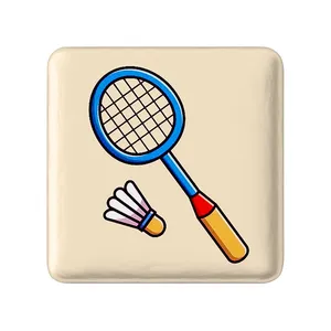 مگنت خندالو طرح بدمینتون کد 10026