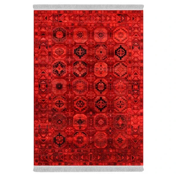 فرش پارچه‌ای دفه مدل فرشینه هازان مخمل کد 029