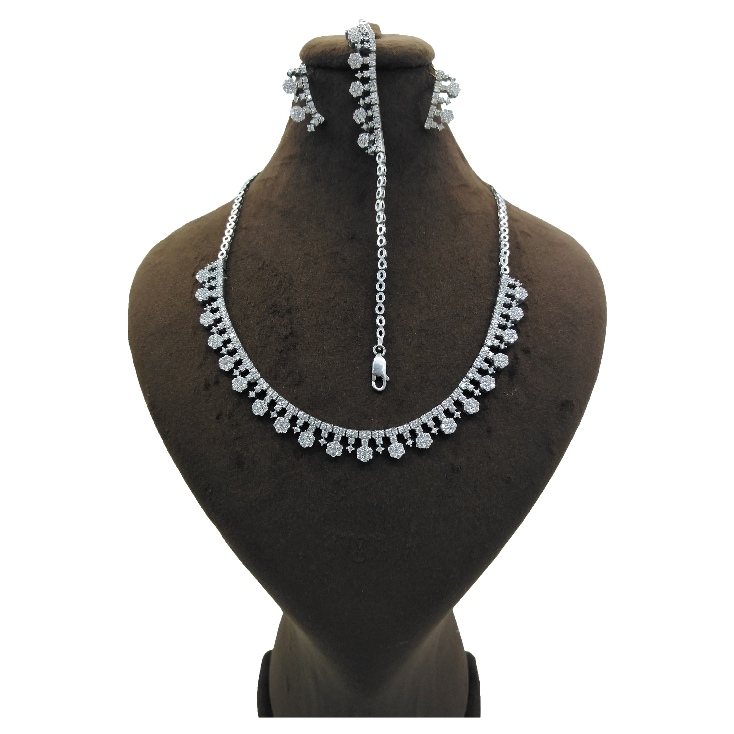 نیم ست نقره زنانه کد 4015