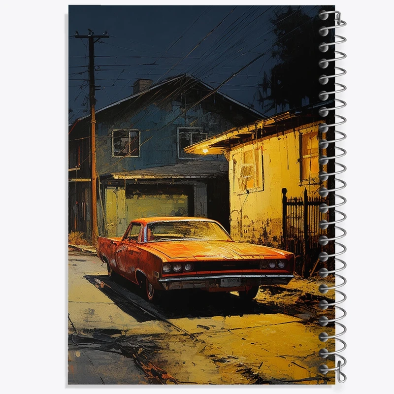 دفتر مشق 50 برگ خندالو طرح ماشین کلاسیک کد F421