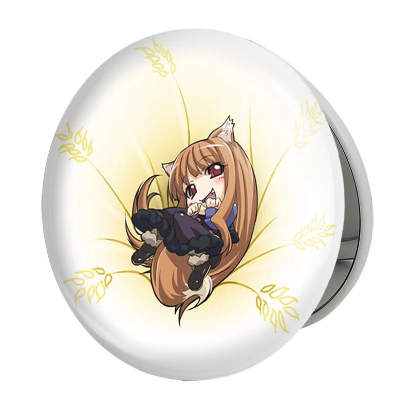 آینه جیبی خندالو طرح هولو انیمه ادویه و گرگ مدل تاشو کد 36133