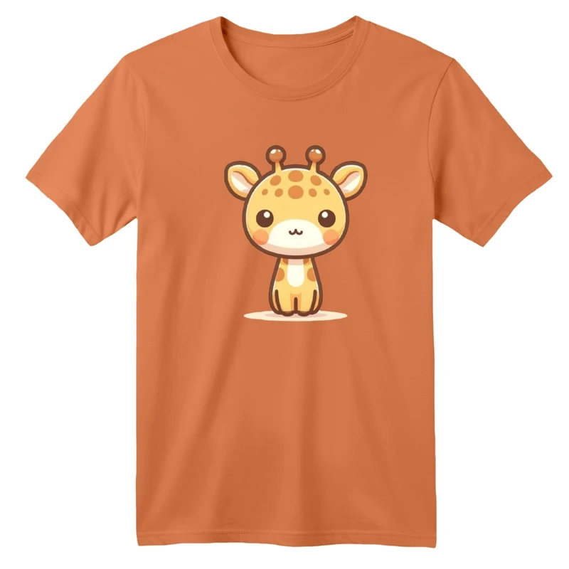 تی‌شرت آستین کوتاه لانگ بچگانه مدل زرافه کیوت