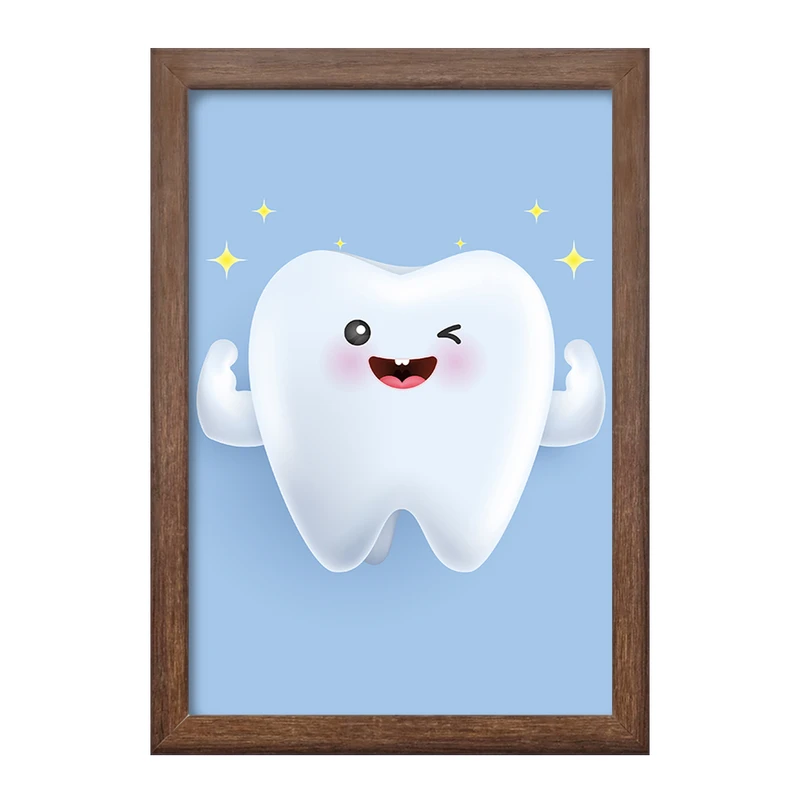 تابلو خندالو طرح دندان و دندان پزشکی کودکانه کد 36728