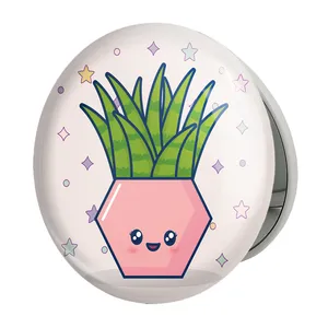 آینه جیبی خندالو طرح کاکتوس مدل تاشو کد 5295 