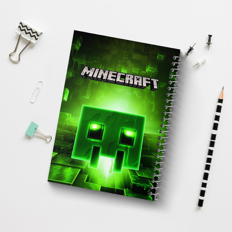 دفتر مشق 100 برگ خندالو طرح ماینکرافت (Minecraft) کد F2420