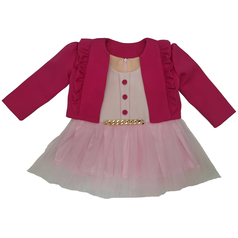 ست کت و سارافون دخترانه مدل پرنسس کد 01