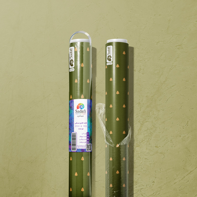 کاغذ کادو صدفی طرح کاج بسته 2 عددی